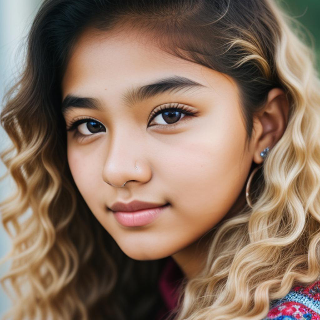Half european/south korean half by @ai_generated