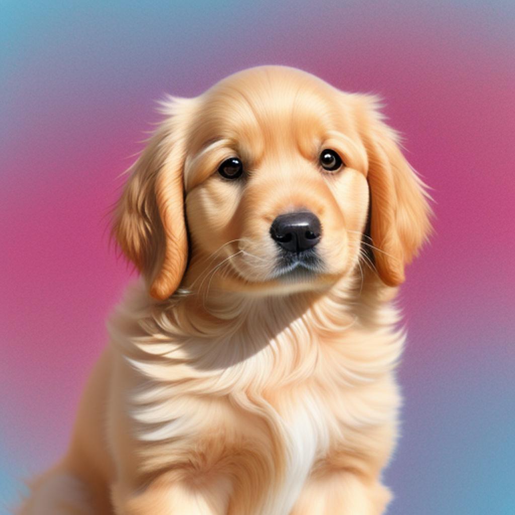 Background, golden retriever fluffy by @ai_generated