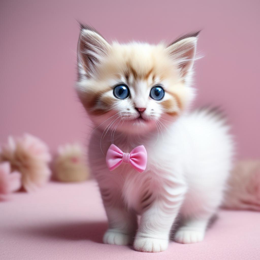 Background, kittens small fluffy by @ai_generated