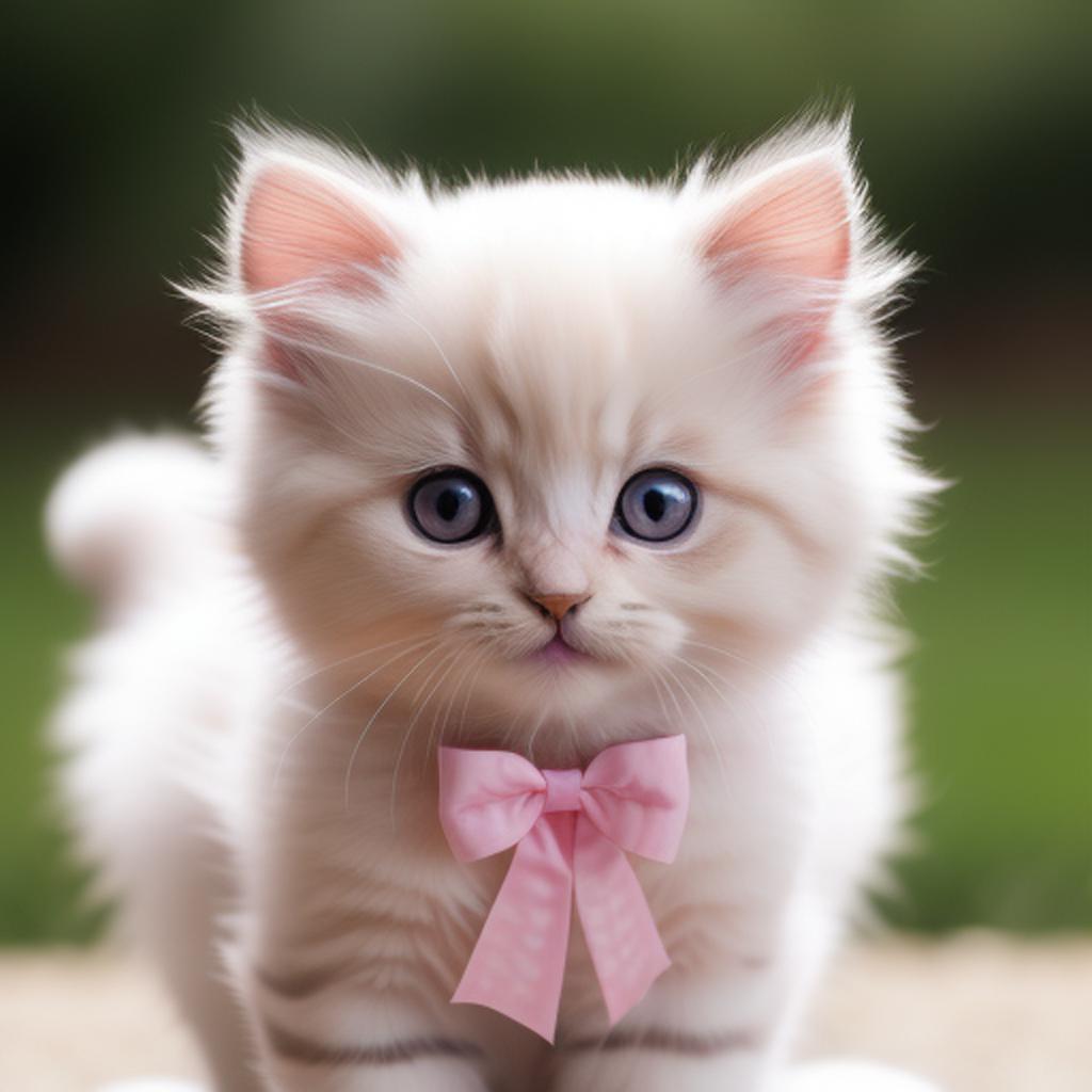 Background, kitty small fluffy by @ai_generated