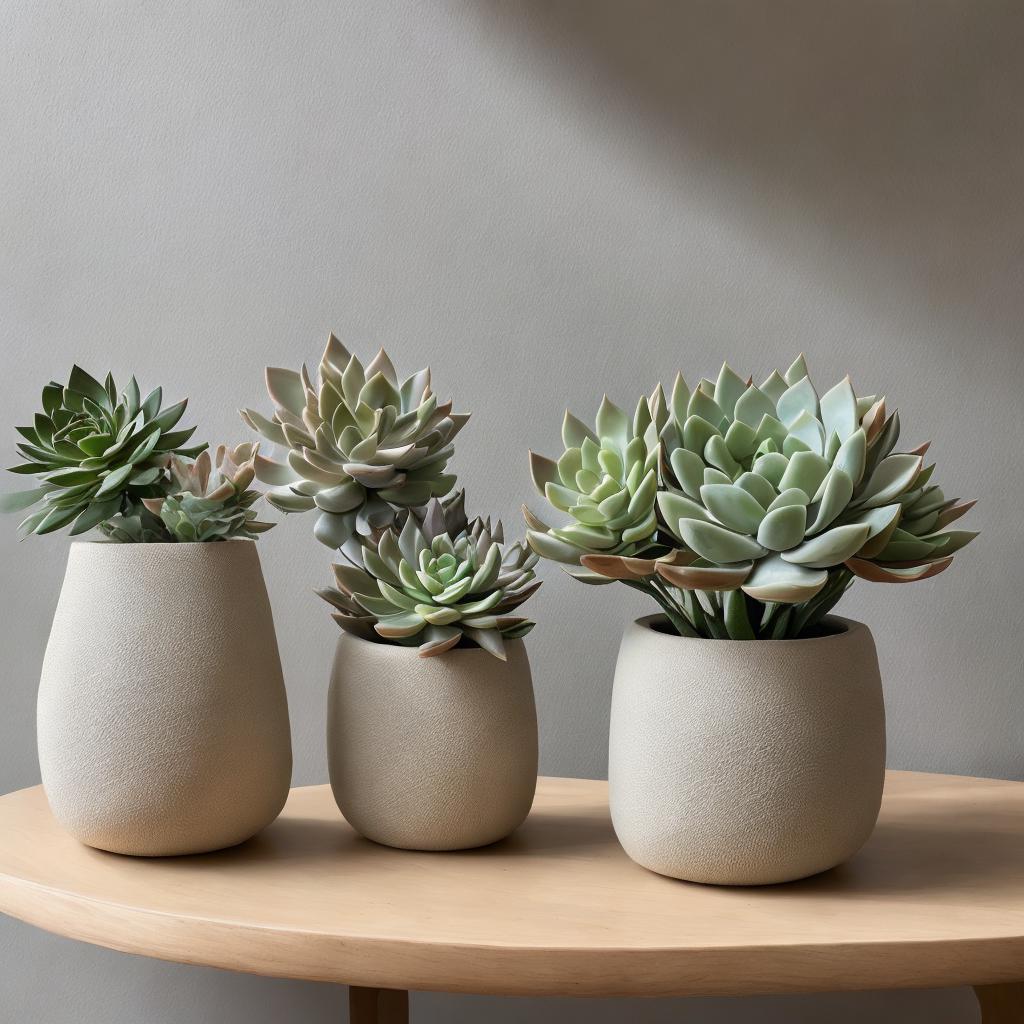 "textured succulent arrangement, minimalist by @ai_generated