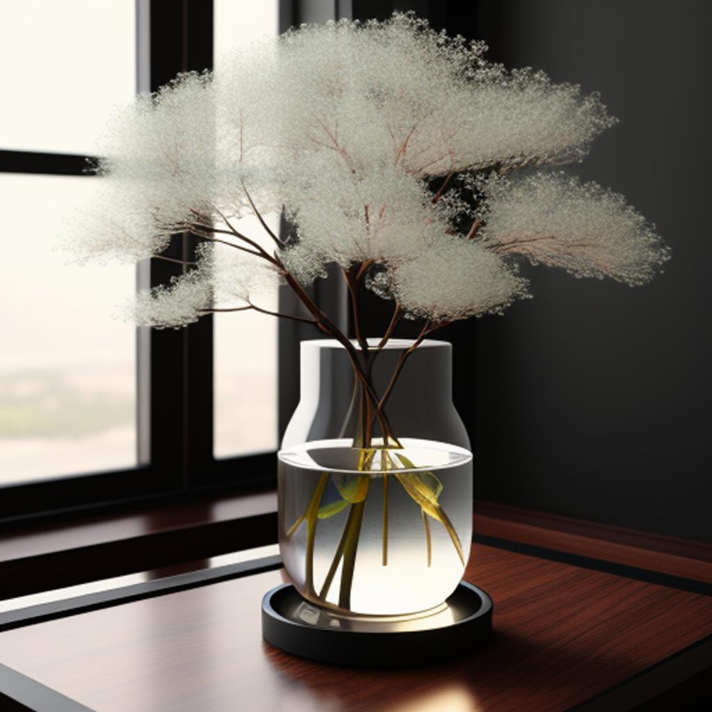 Glass table japanese stlye by @ai_generated