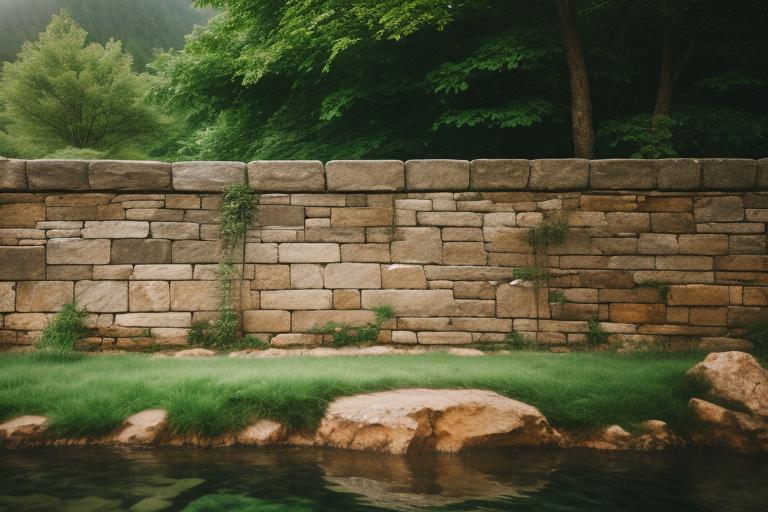 Waterproof stone wall nature by @ai_generated