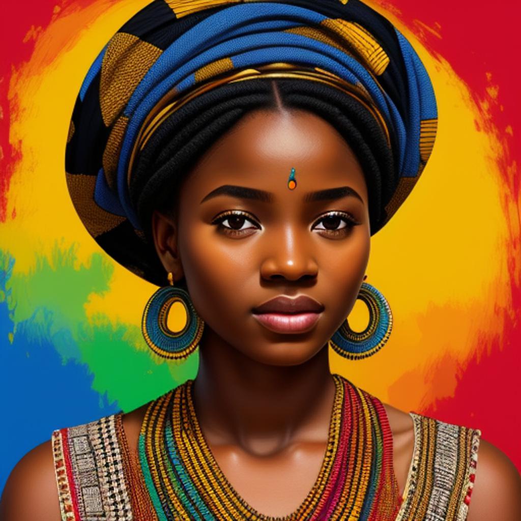Young african village lovers by @ai_generated