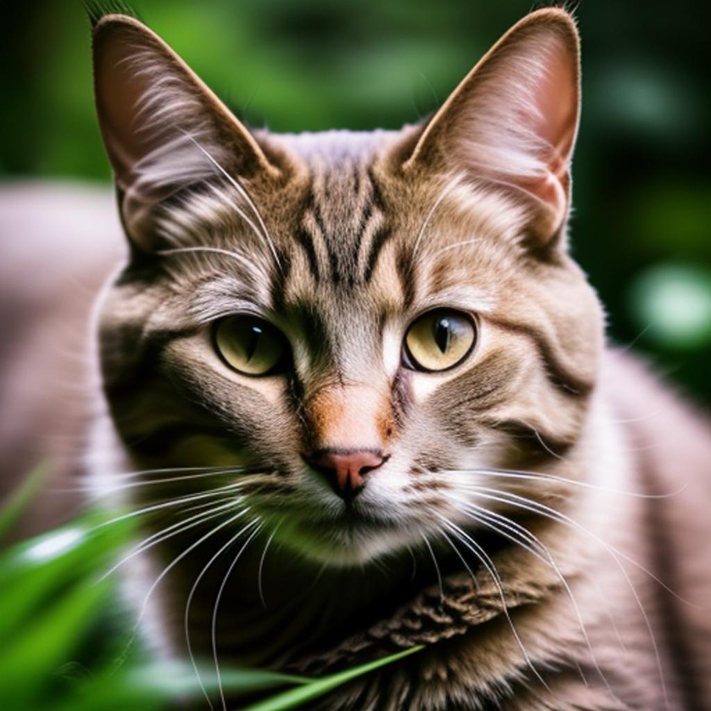 Un gato naranga nature by @ai_generated