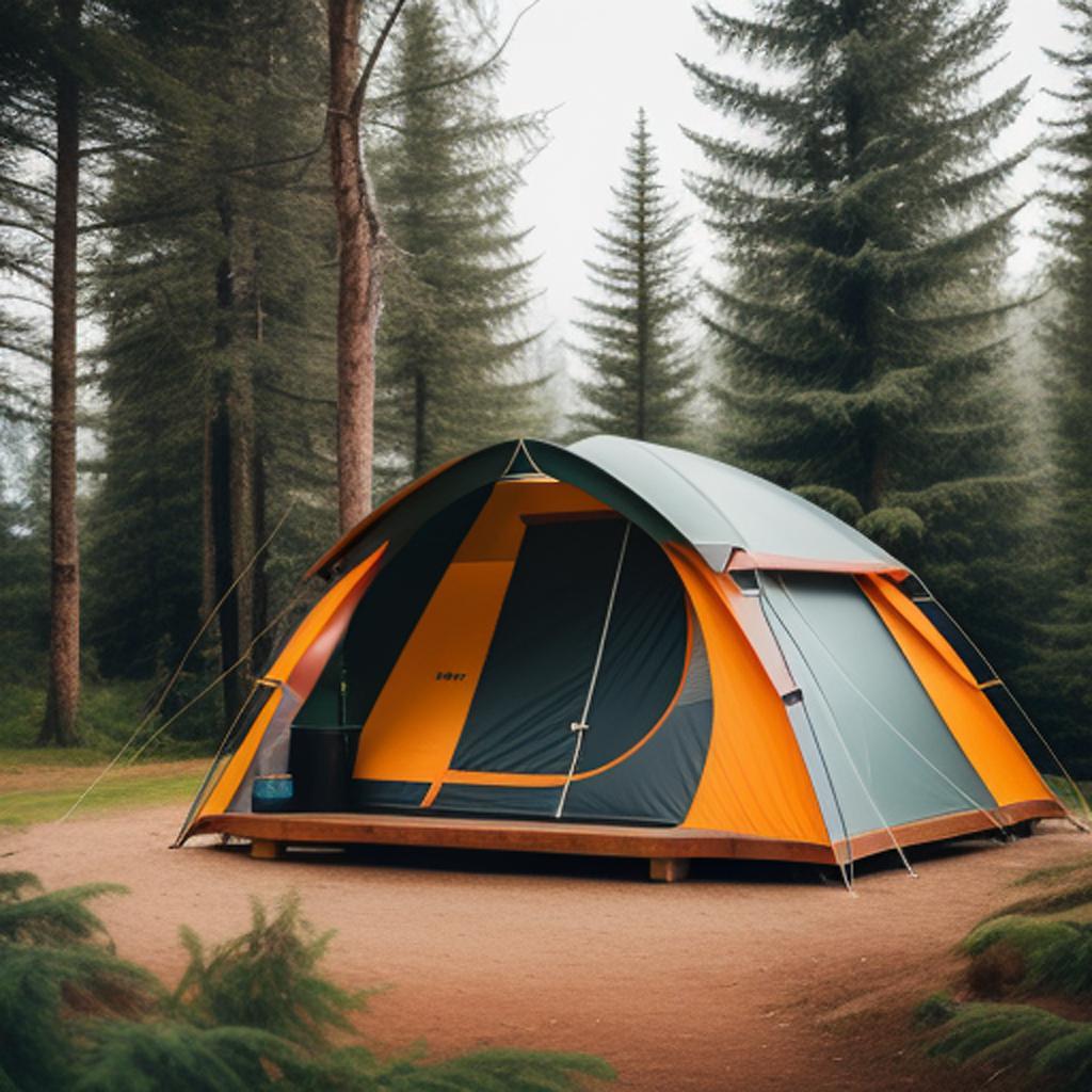 "a futuristic camp tent by @ai_generated