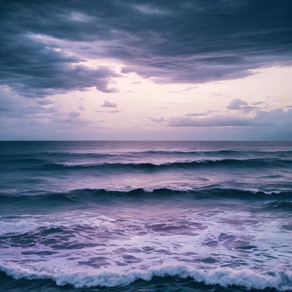 Open empty black ocean by @ai_generated