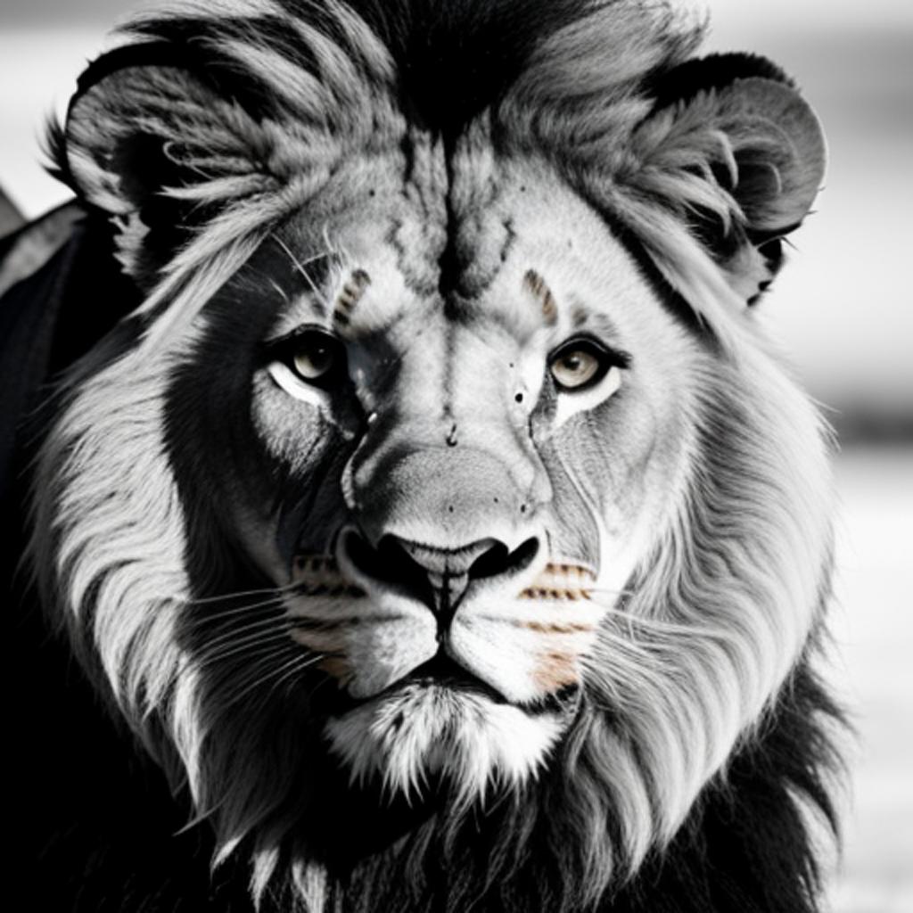 Lion's face image by by @ai_generated