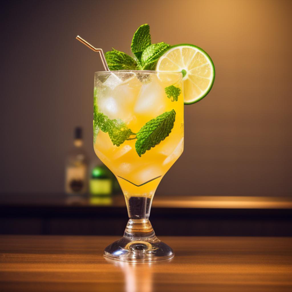 Cocktail mojito retro style, by @ai_generated