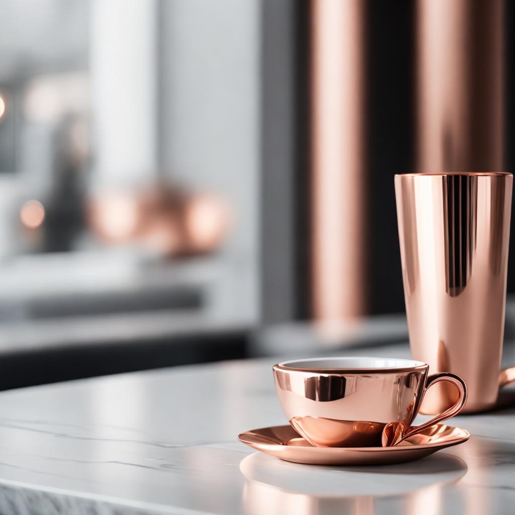 "minimalist coffee cup, rose by @ai_generated