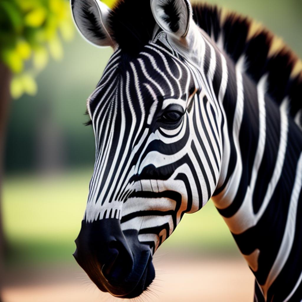 A zebra hyperrealism, realistic by @ai_generated