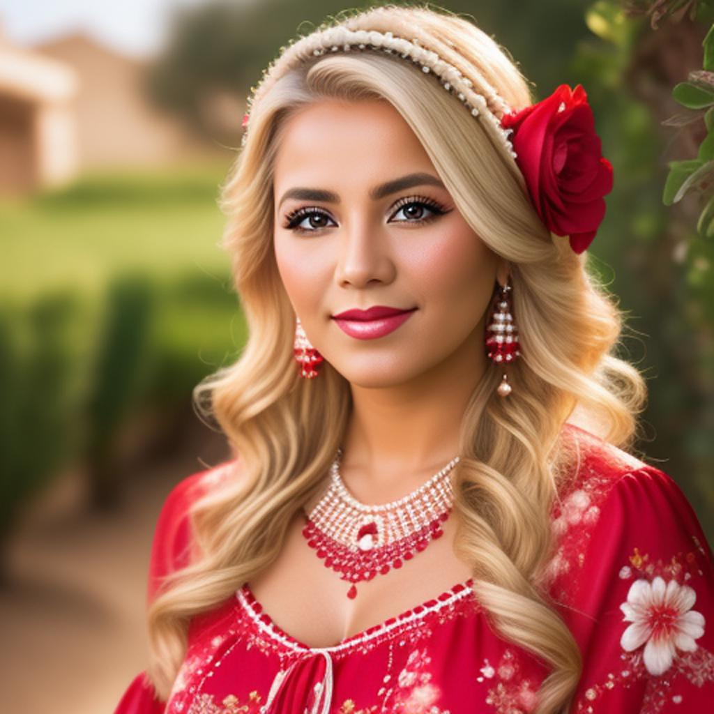 A blonde mexican woman by @ai_generated