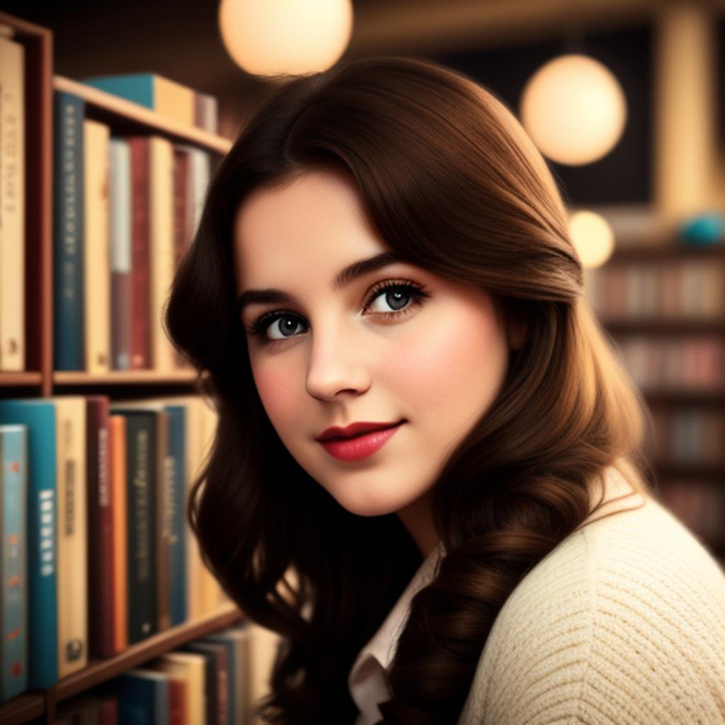 Girl published writer in by @ai_generated