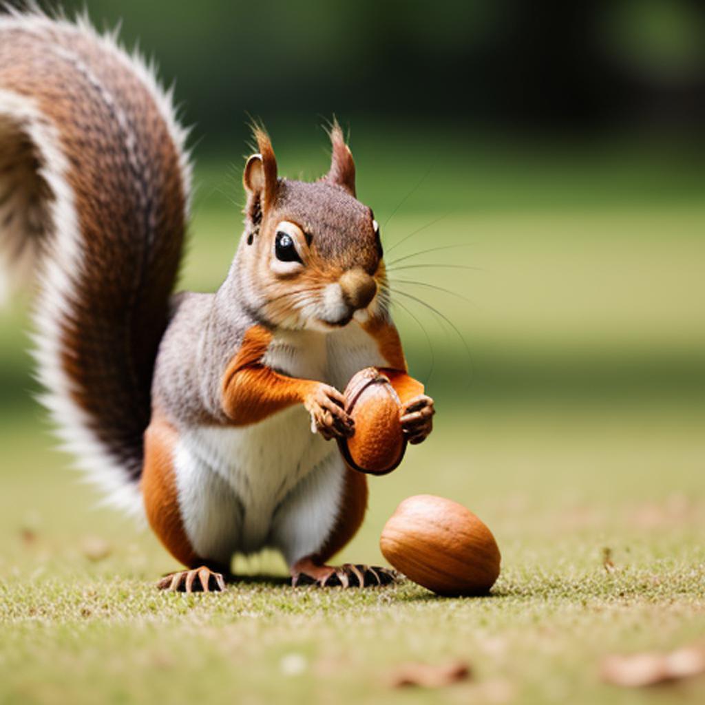 Background, funny squirrel chasing by @ai_generated