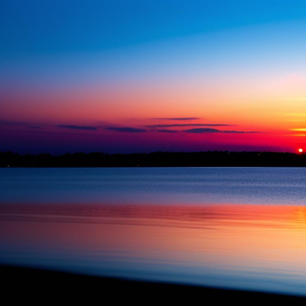 Background, blue sunset by by @ai_generated