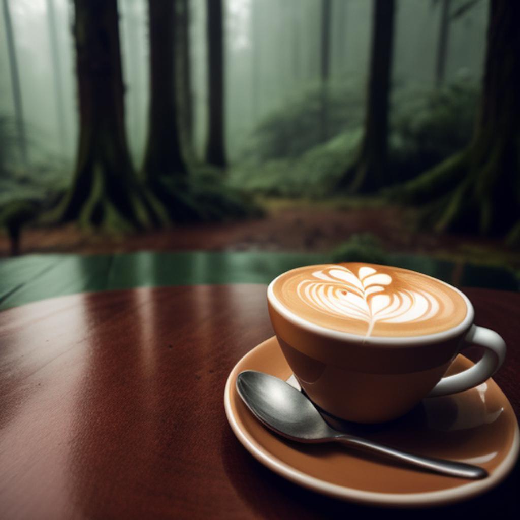 Background, coffee and raining by @ai_generated