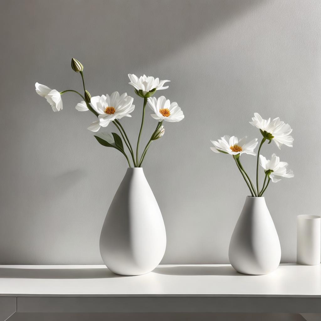 "minimalist flower vase, sleek by @ai_generated