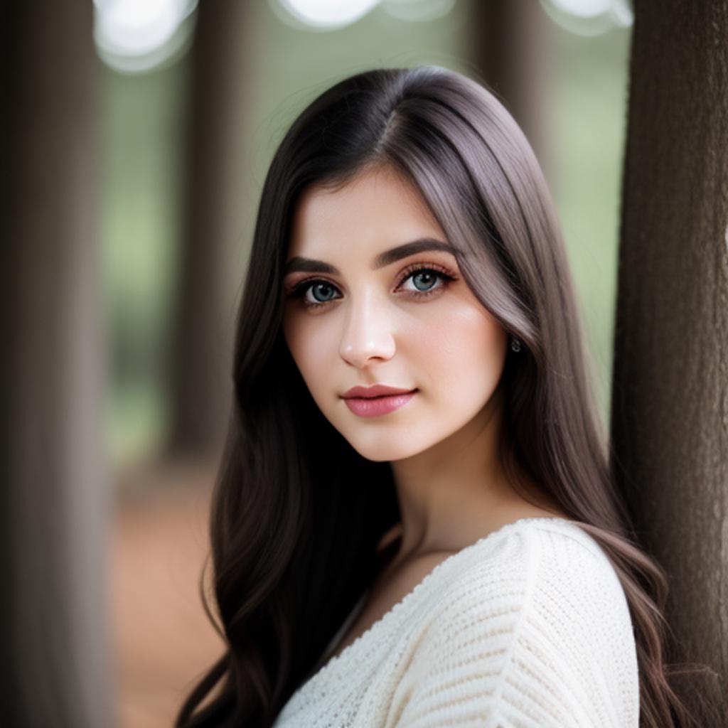 Portrait. Pale woman. Long by @ai_generated
