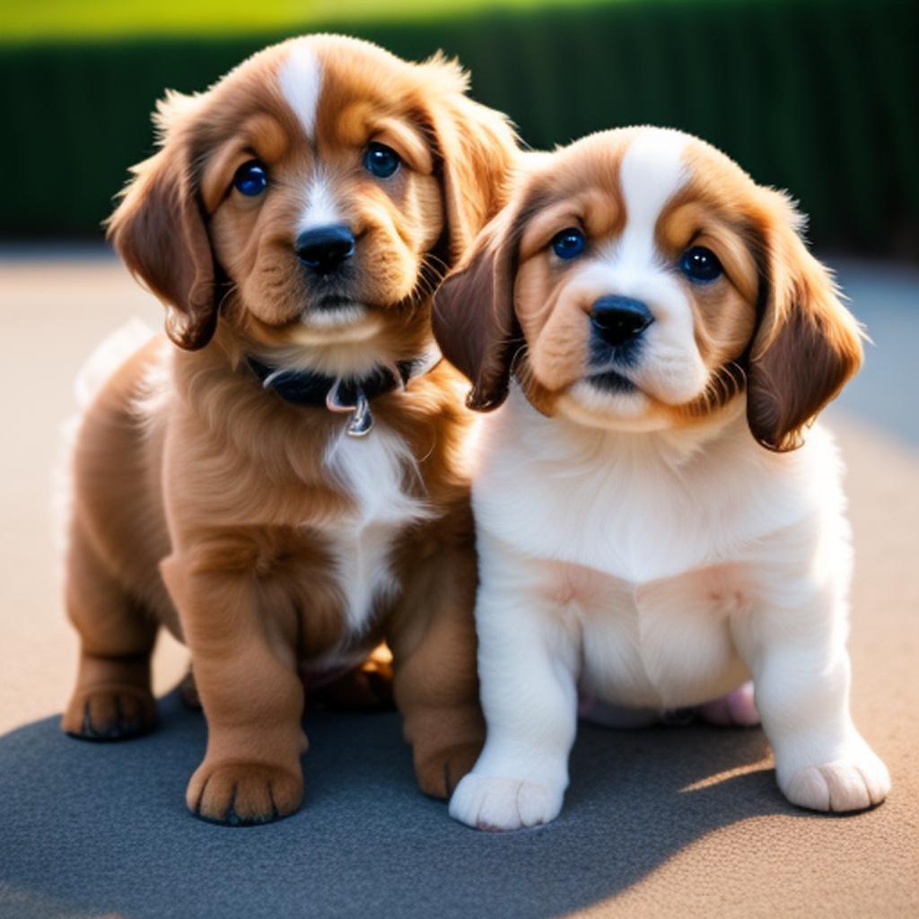 Two puppy best friend's by @ai_generated