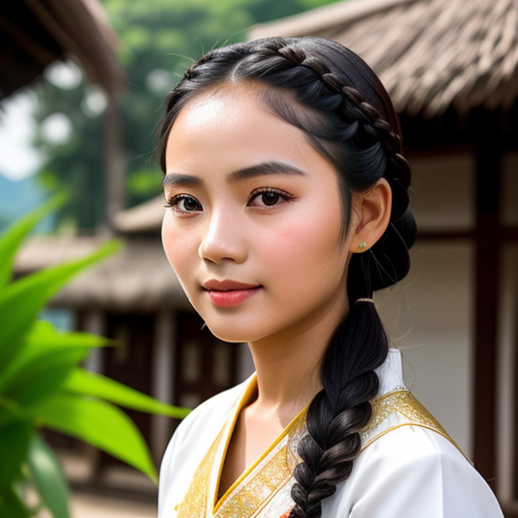 A girl named tấm, by @ai_generated