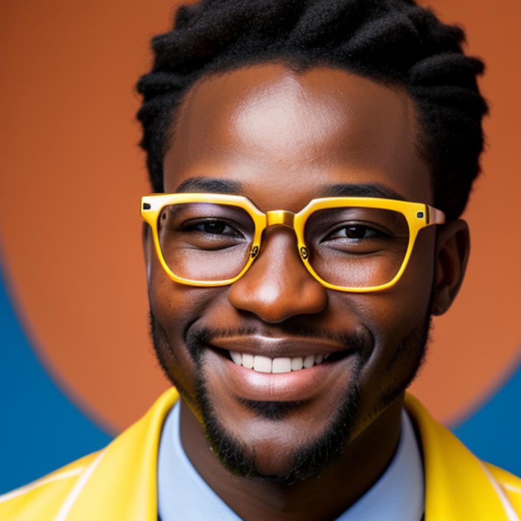 A smiling well-coiffed african by @ai_generated