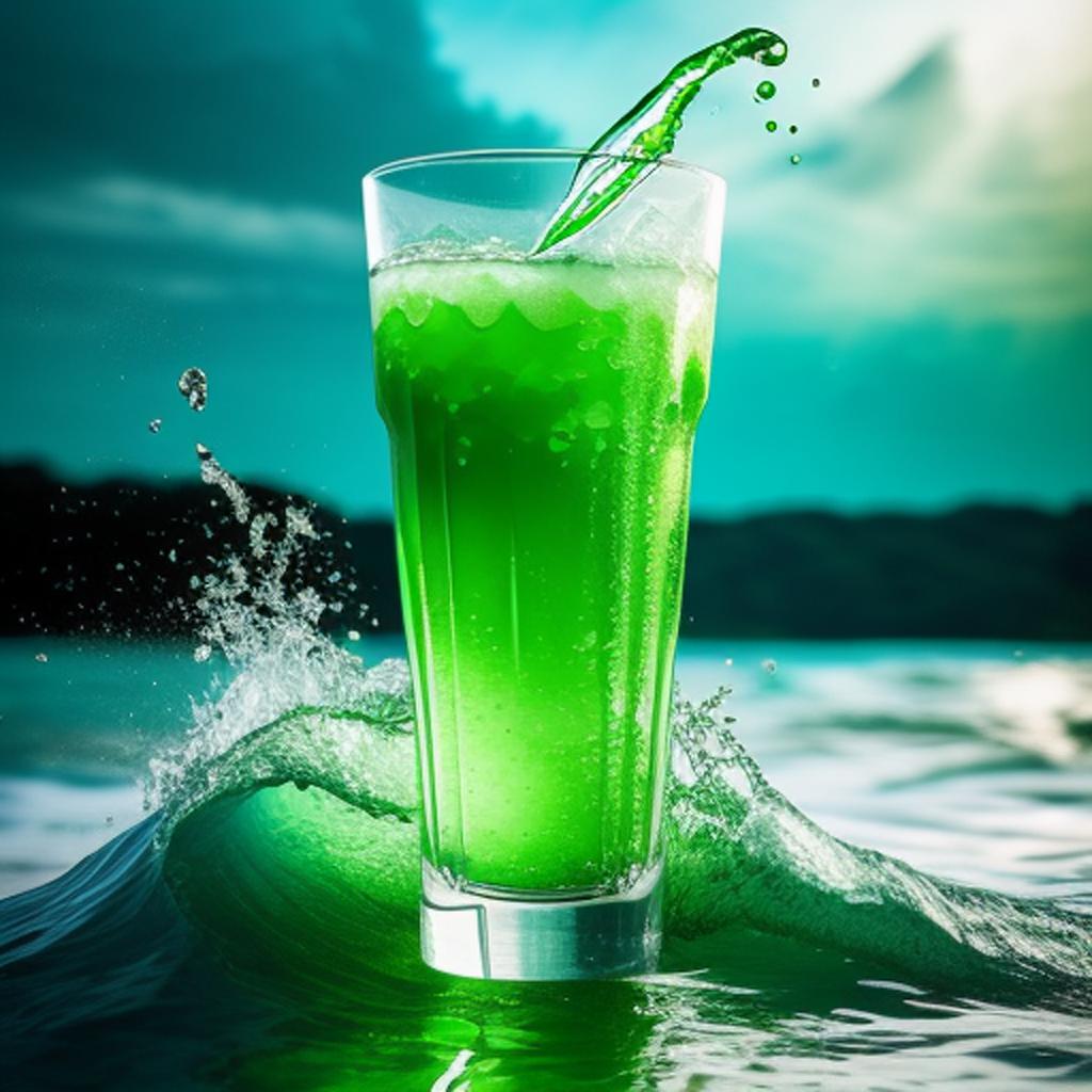 Splash de liquidop verde by @ai_generated
