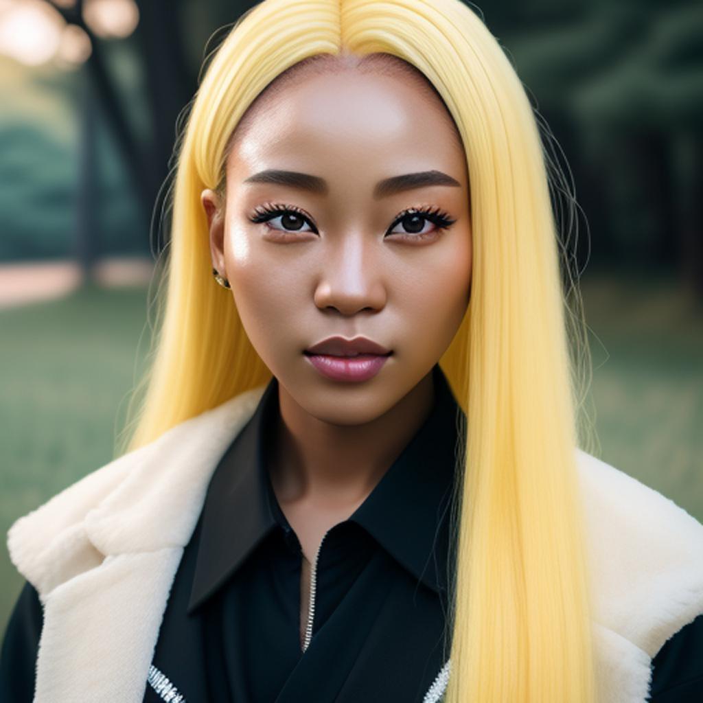 A korean japanese black by @ai_generated