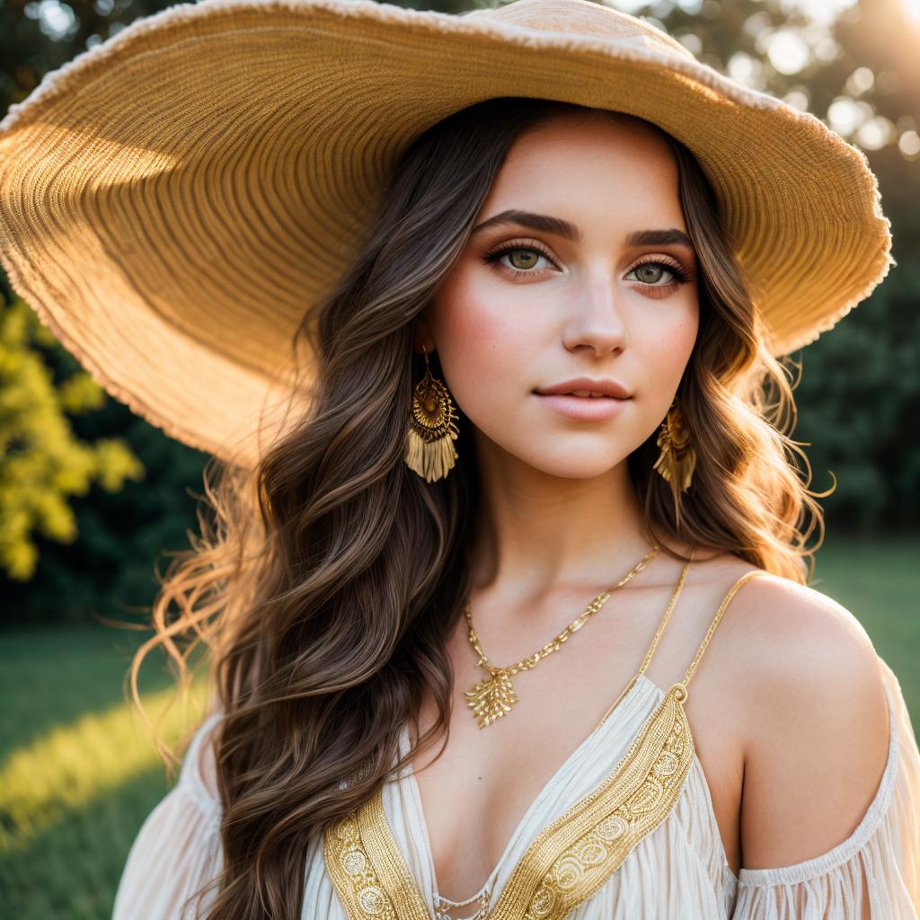 "outdoor portrait, young woman by @ai_generated