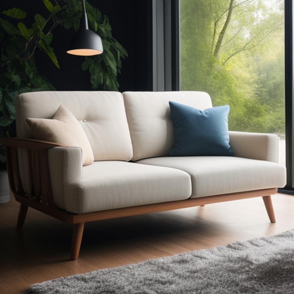 Reach sofa portrait photography, by @ai_generated