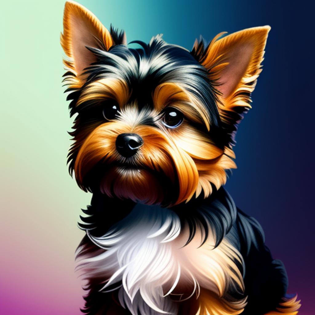 Cute yorkshire terrier, disney by @ai_generated