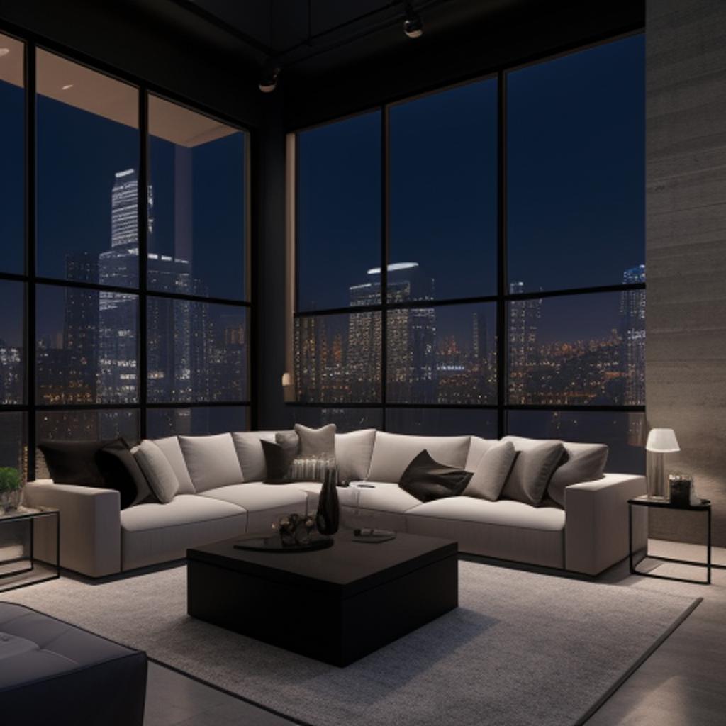 Sleek urban loft at by @ai_generated