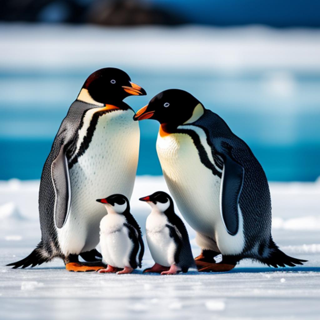 Pinguin familie im eis by @ai_generated