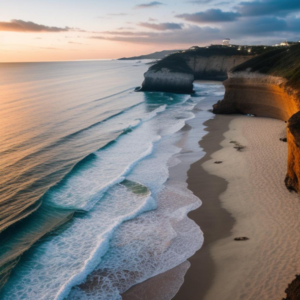 Playas, atardecer, mar nature by @ai_generated