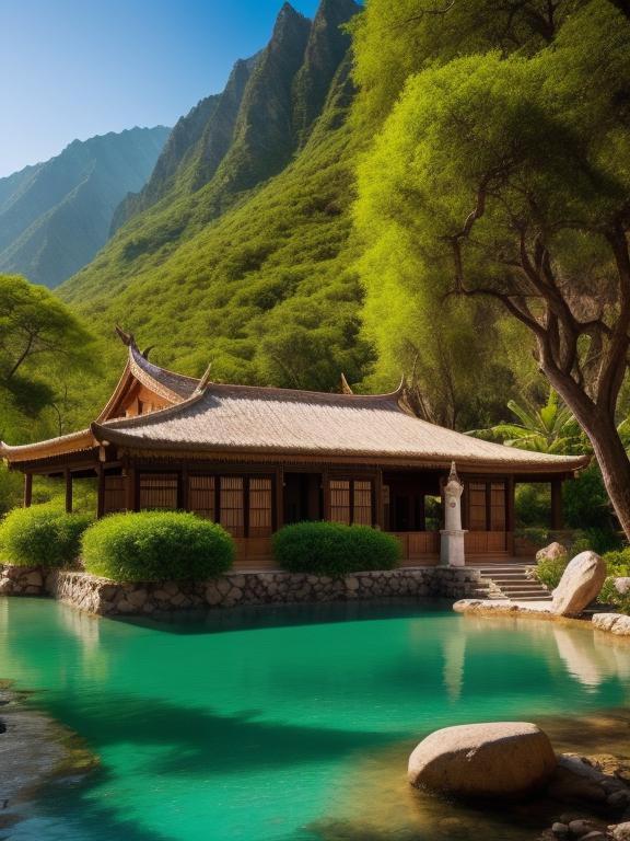 Pisajes y casas nature by @ai_generated