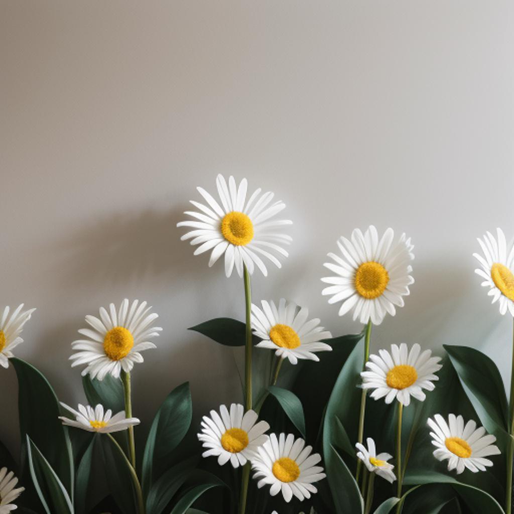 Background, daisy wall by by @ai_generated