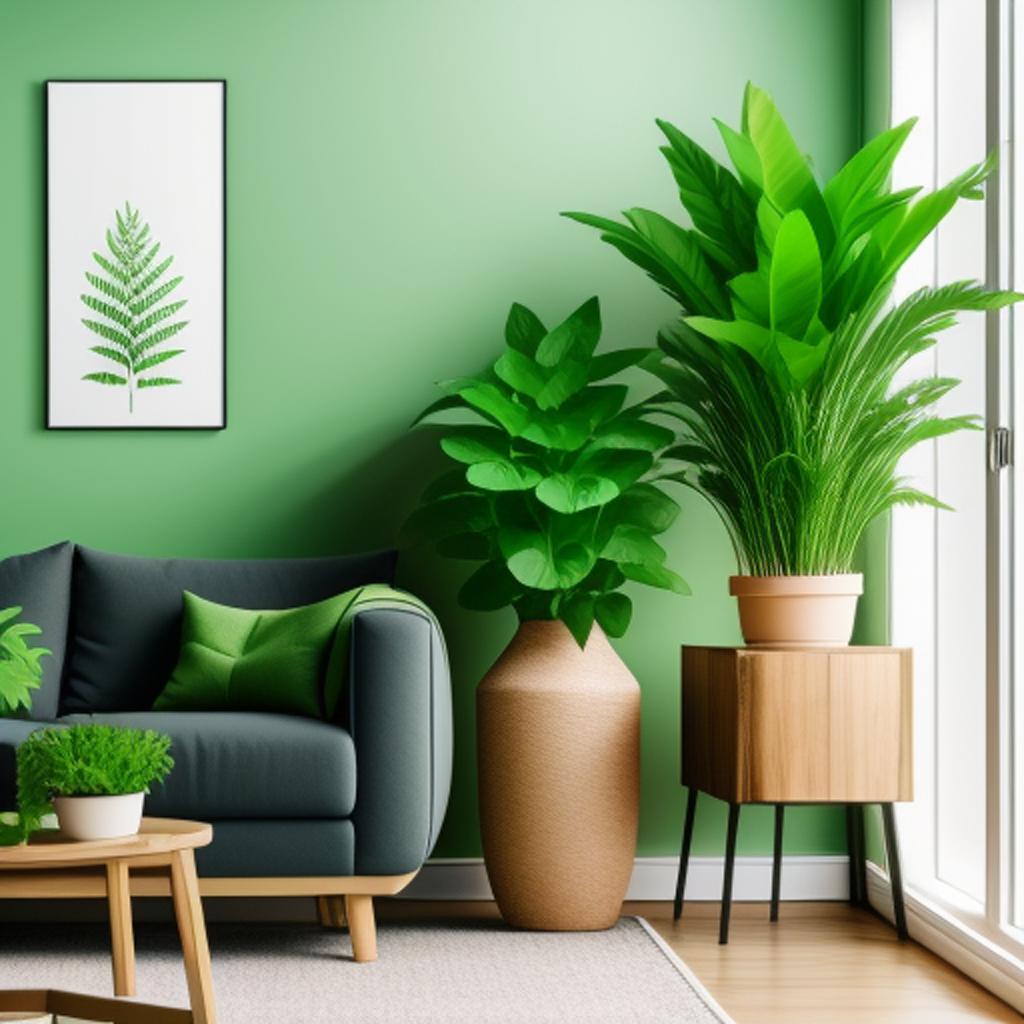 Set of green plants by @ai_generated