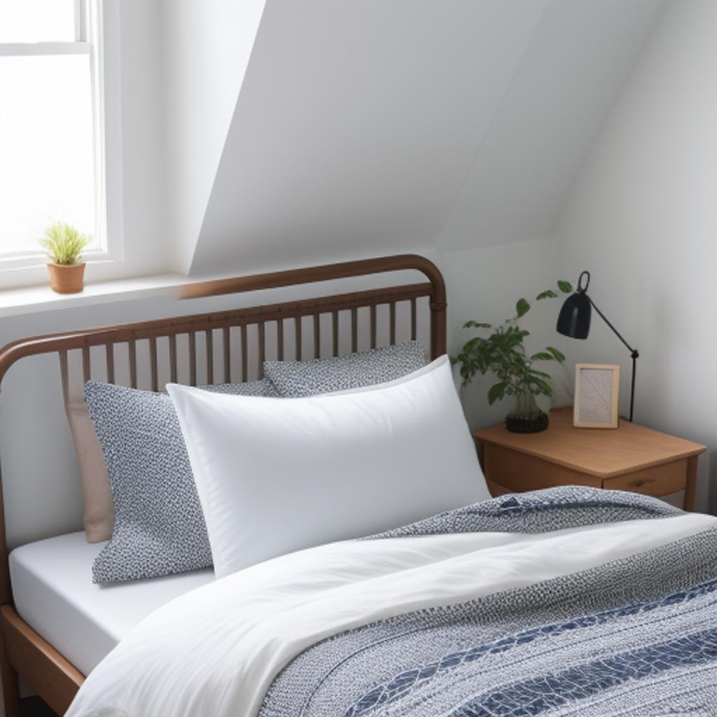 Background, bed with pillow by @ai_generated