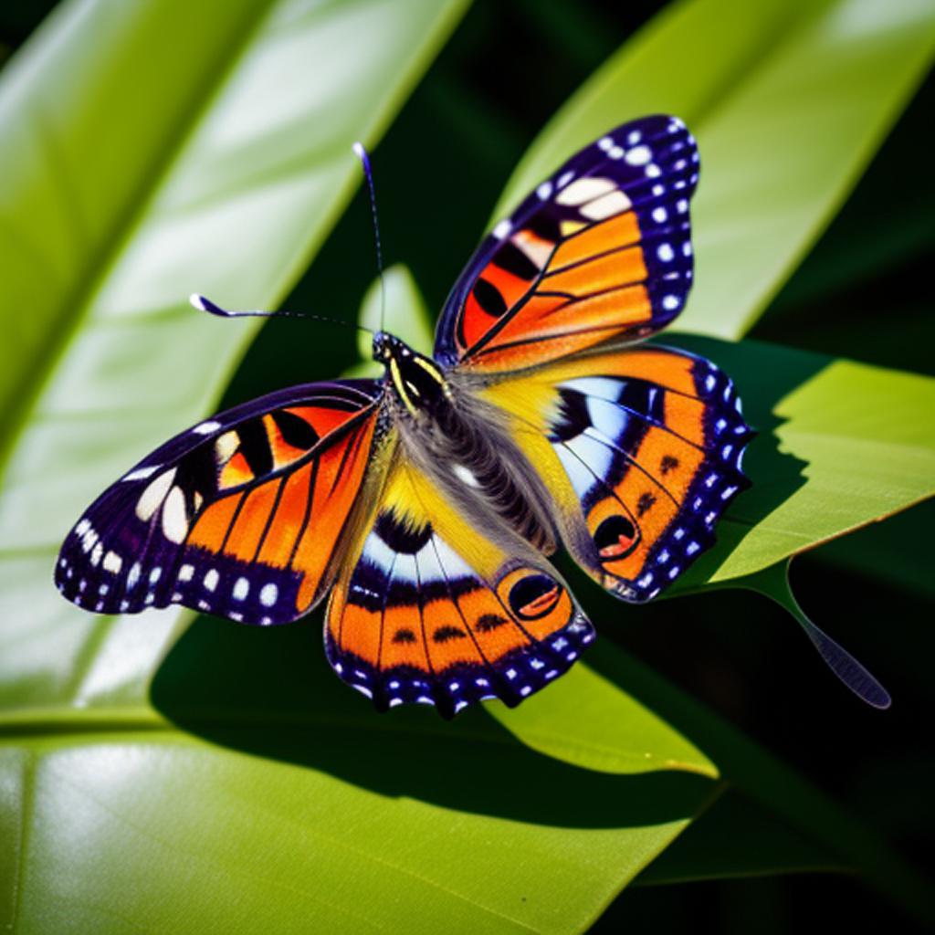 Beautiful colourful butterfly in by @ai_generated