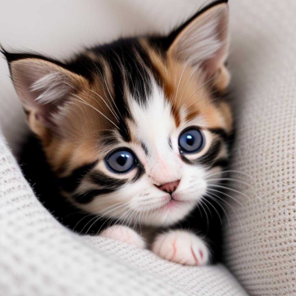 Kitten baby newborn by by @ai_generated