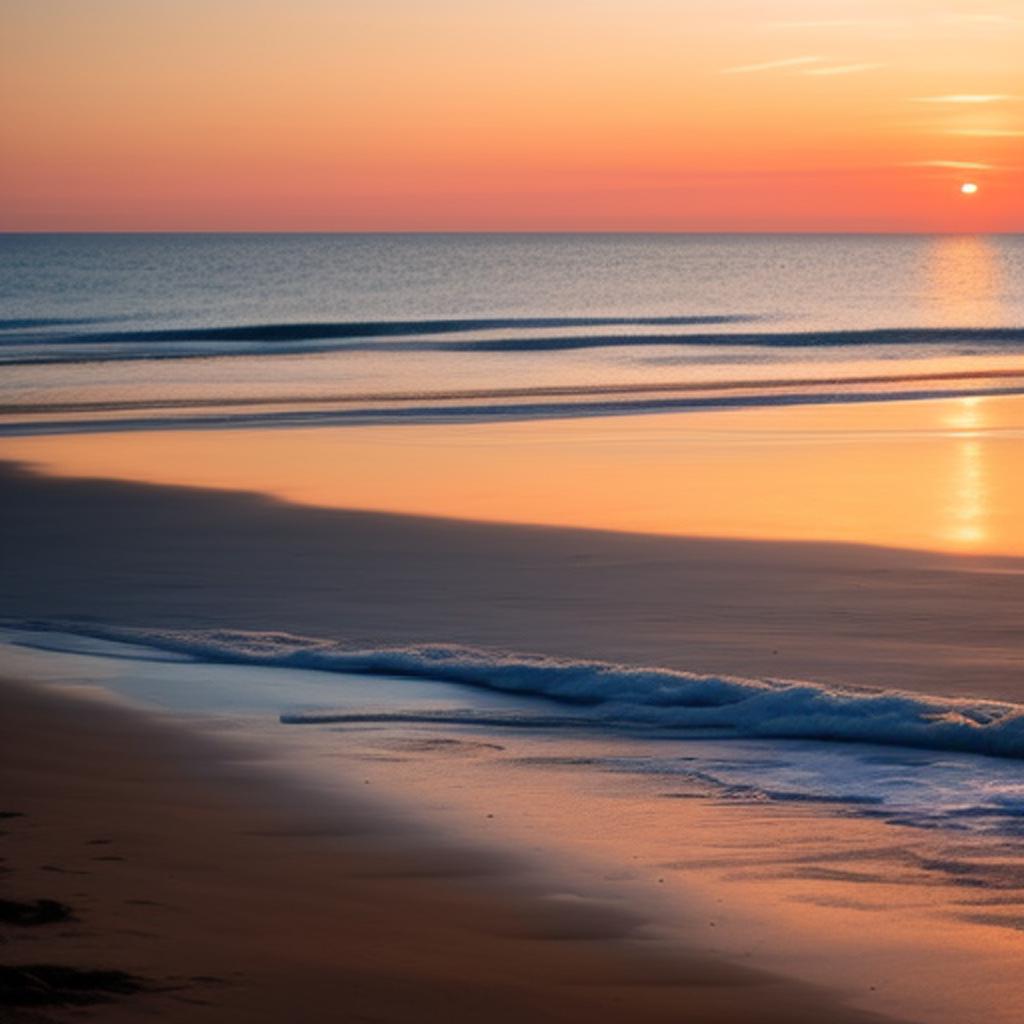 "seascape photography, serene beach by @ai_generated