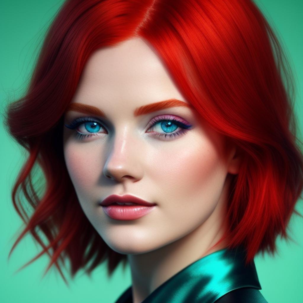 Rote haare grünes kleid by @ai_generated