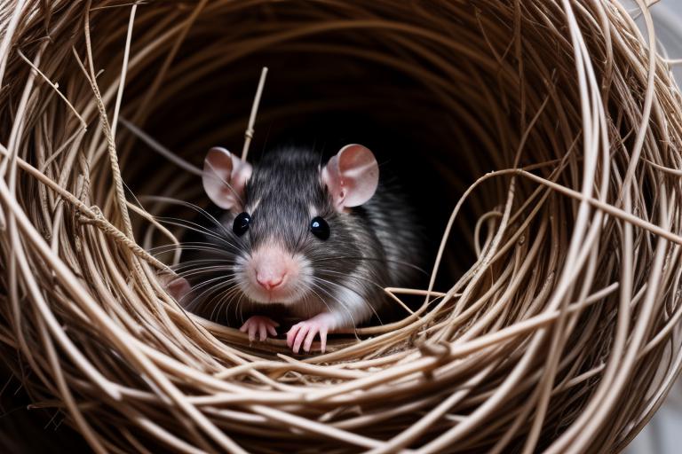 A rat's nest with by @ai_generated