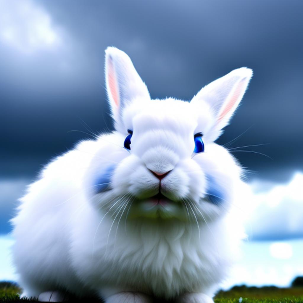 A fluffy rabbit with by @ai_generated