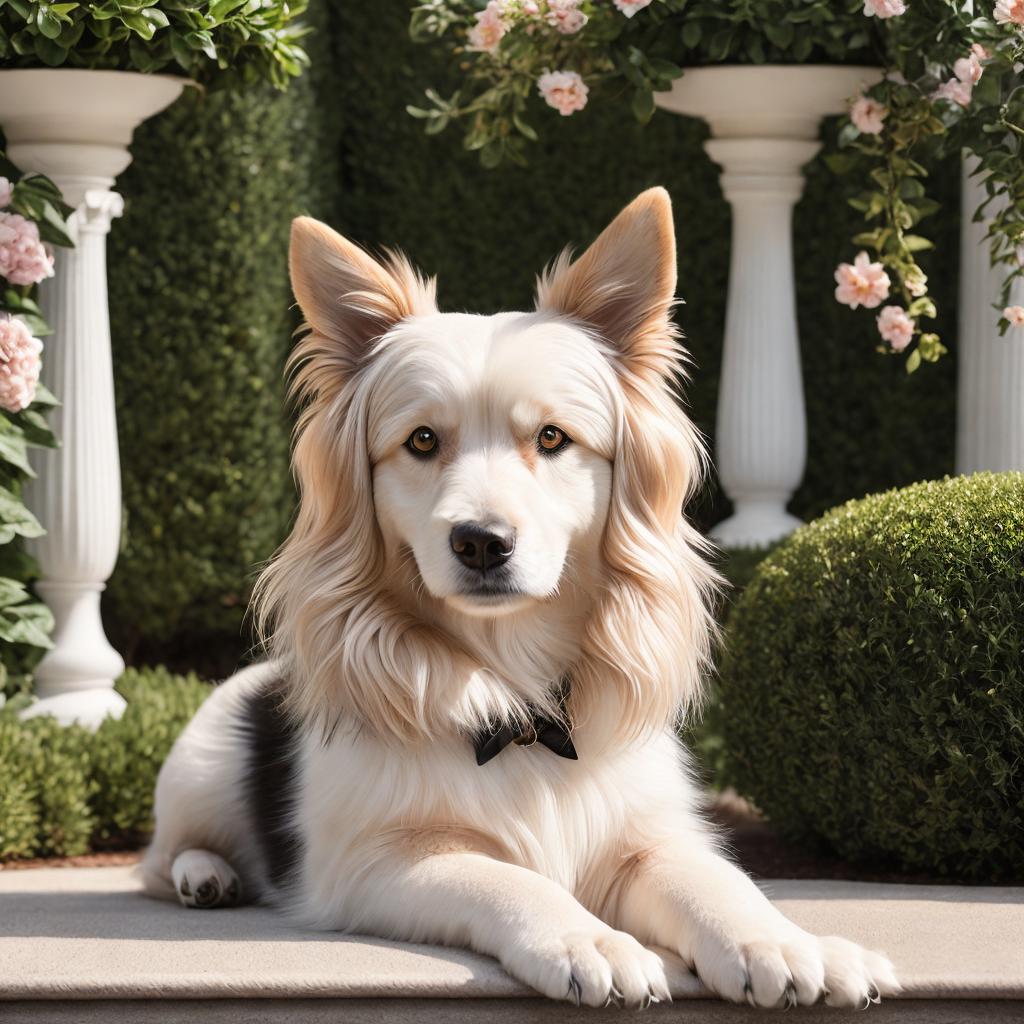 "pet portrait, elegant decor, by @ai_generated