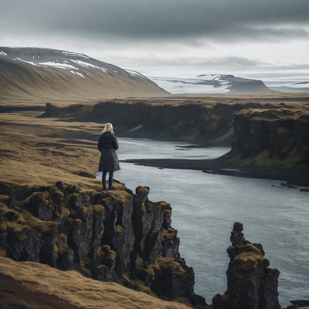 Person in iceland, breathtaking by @ai_generated