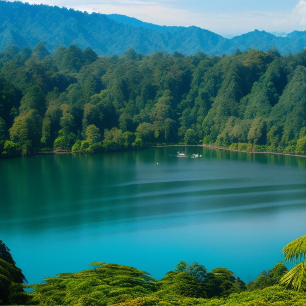 Background, wood forest danau by @ai_generated