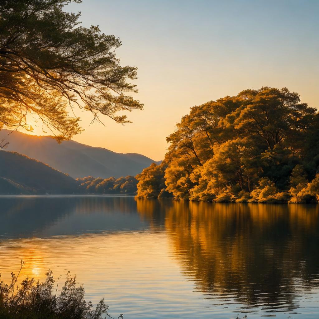 "serenity, warm golden light, by @ai_generated