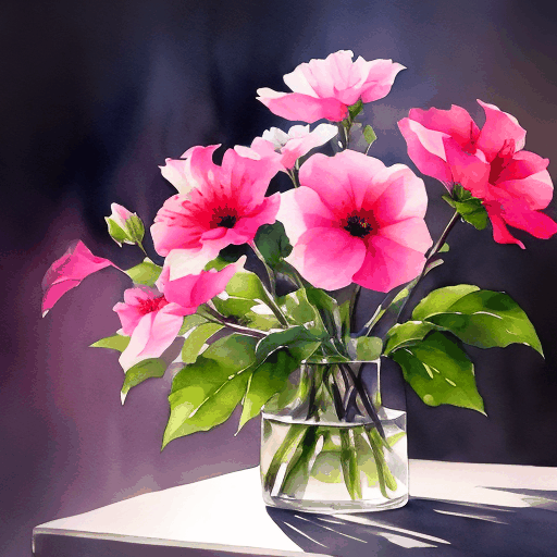 Flores hd, watercolor, transparent, by @ai_generated