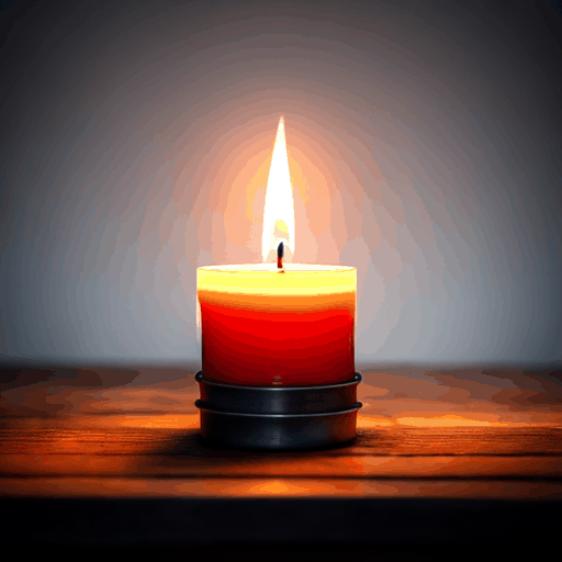 Candle flame only by by @ai_generated