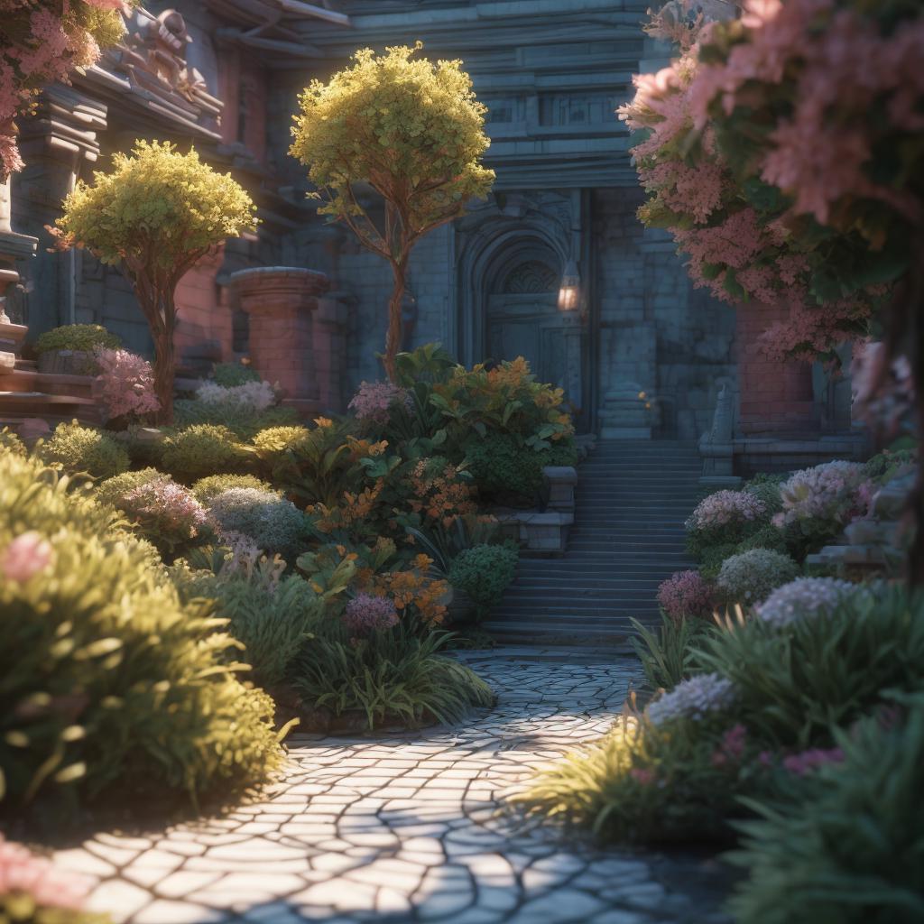 Model intricate 3d scene, by @ai_generated